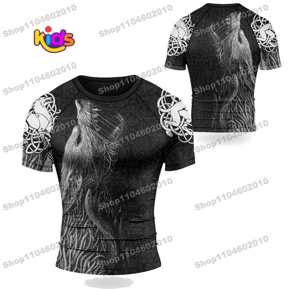 T Shirt Tight Fit - K44th Anime Kids Surf Clothing BJJ