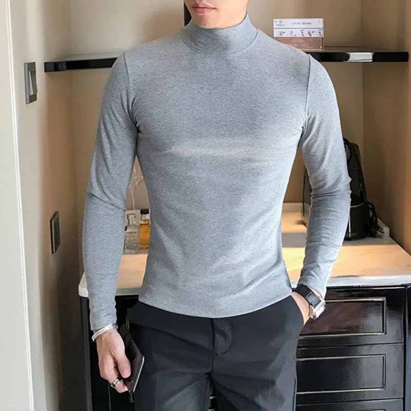 2025 Autumn Winter Men's High  - T Shirt Tight Fit review and price